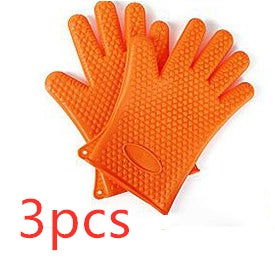 Food Grade Silicone Heat Resistant BBQ Glove Silicone Oven Mitts