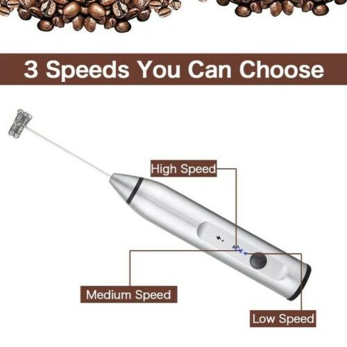 Milk Frother Electric Egg Beater USB Charging Mixer For Coffee Drink Portable Electric Milk Frothers Handheld Blender Cappuccino Cream Egg Beater Food Blender USB Mini Coffee Maker Whisk Mixer